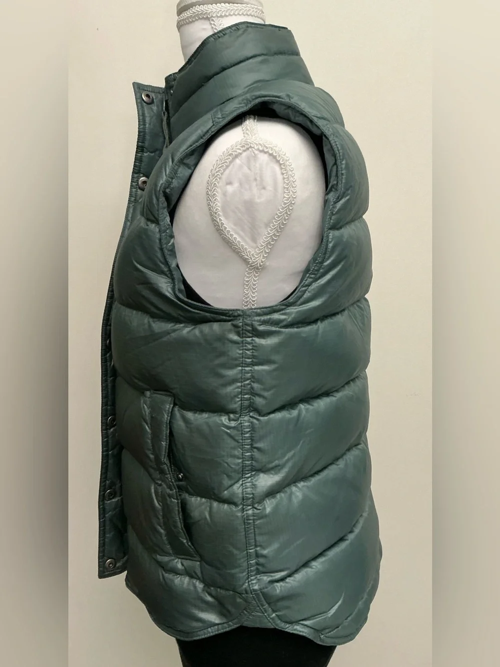J. Crew Quilted Puffer Vest in Deep Green